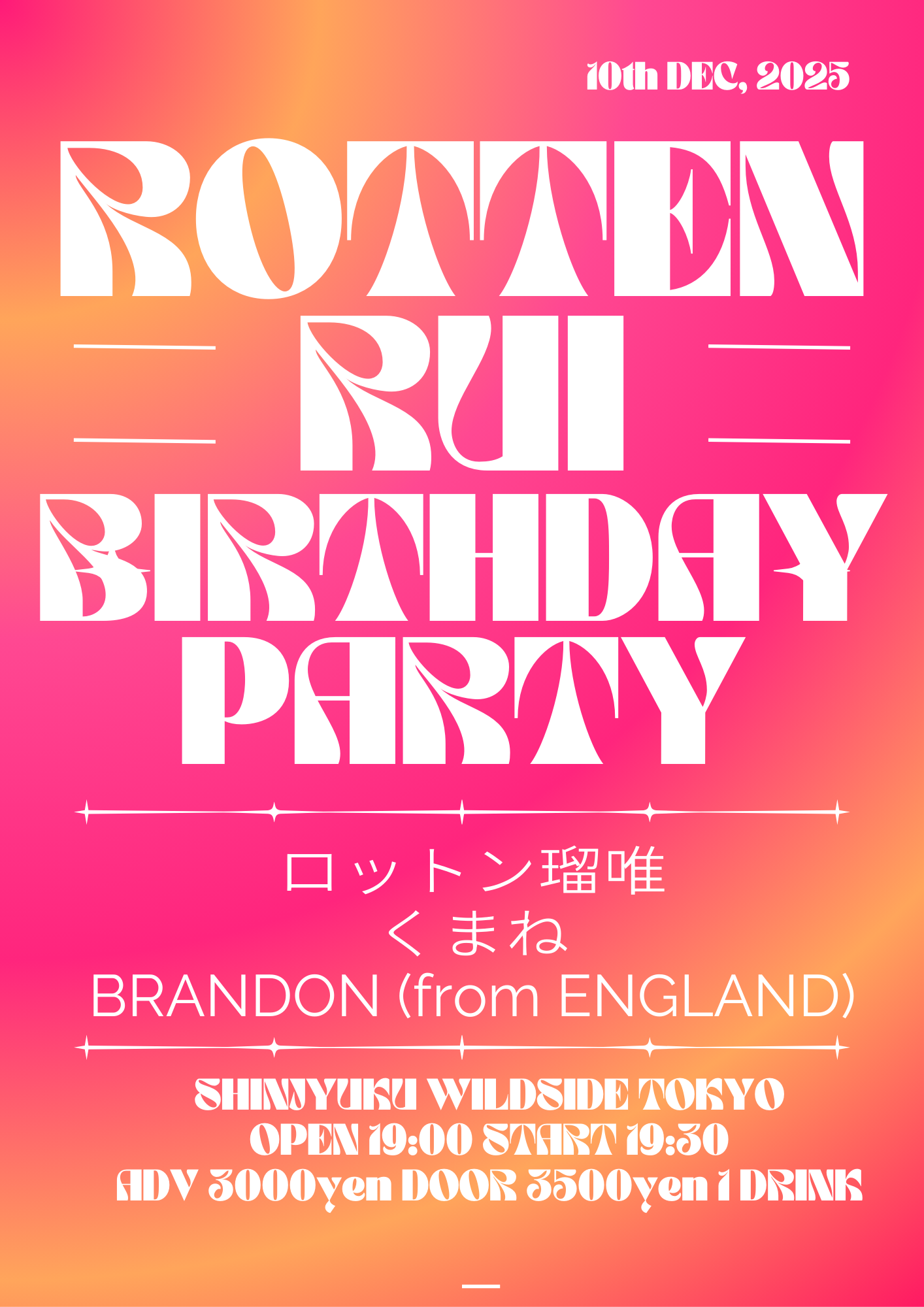 ROTTEN RUI BIRTHDAY PARTY