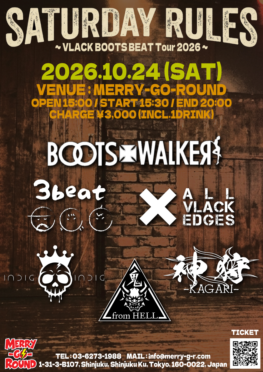 SATURDAY RULES ～VLACK BOOTS BEAT Tour 2026～