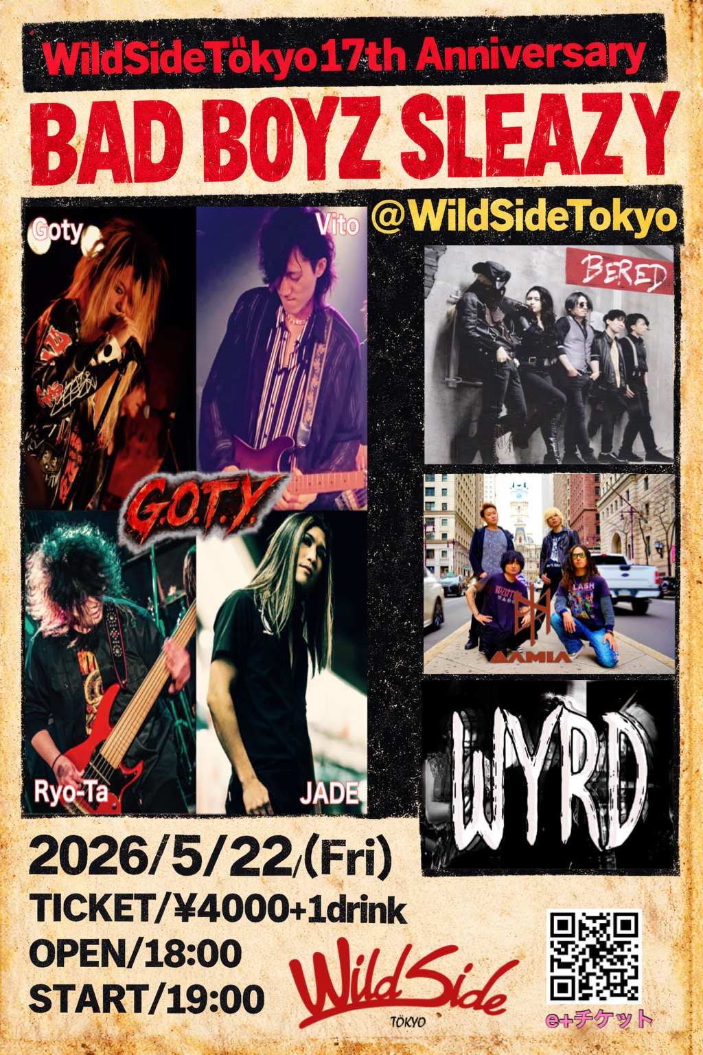 WildSideTökyo 17th Anniversary 『BAD BOYZ SLEAZY』
