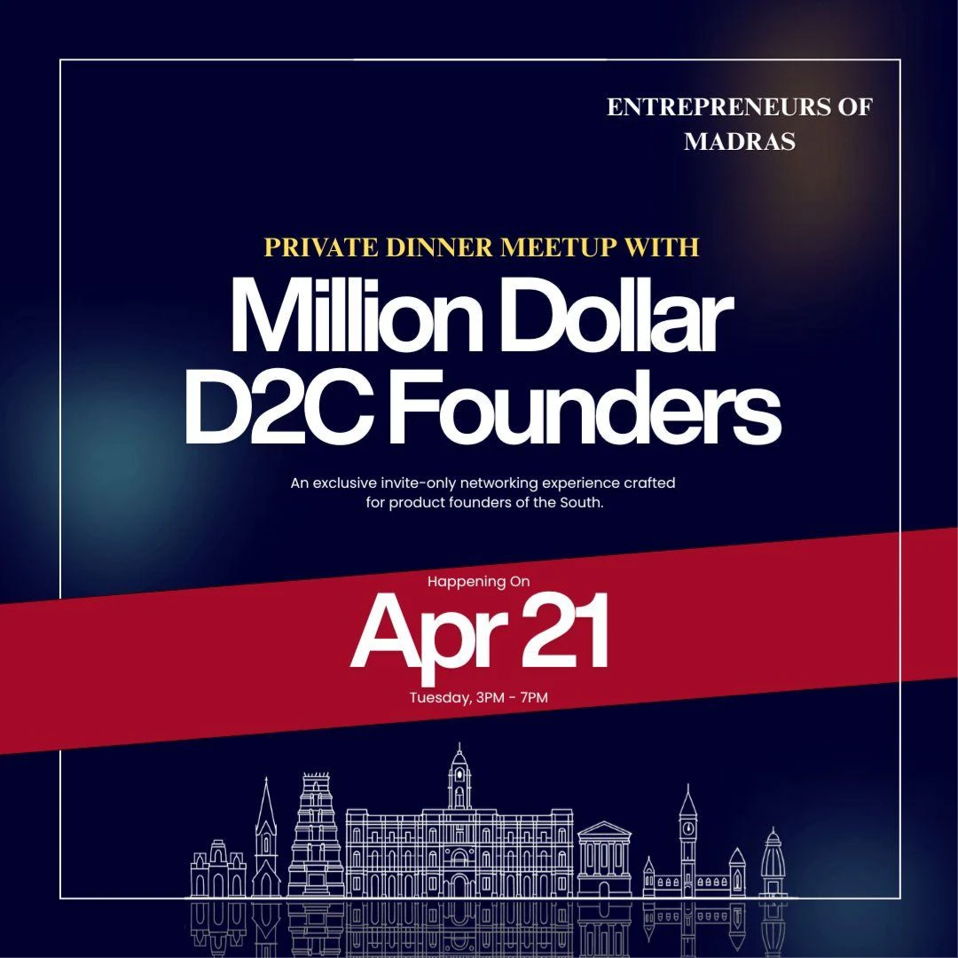 private dinner meetup-million dollar d2c founders