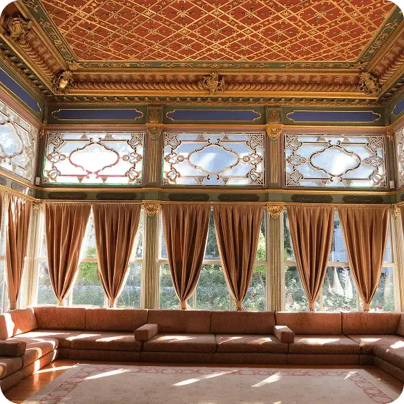 Sunlit Ottoman Pavilion Room
