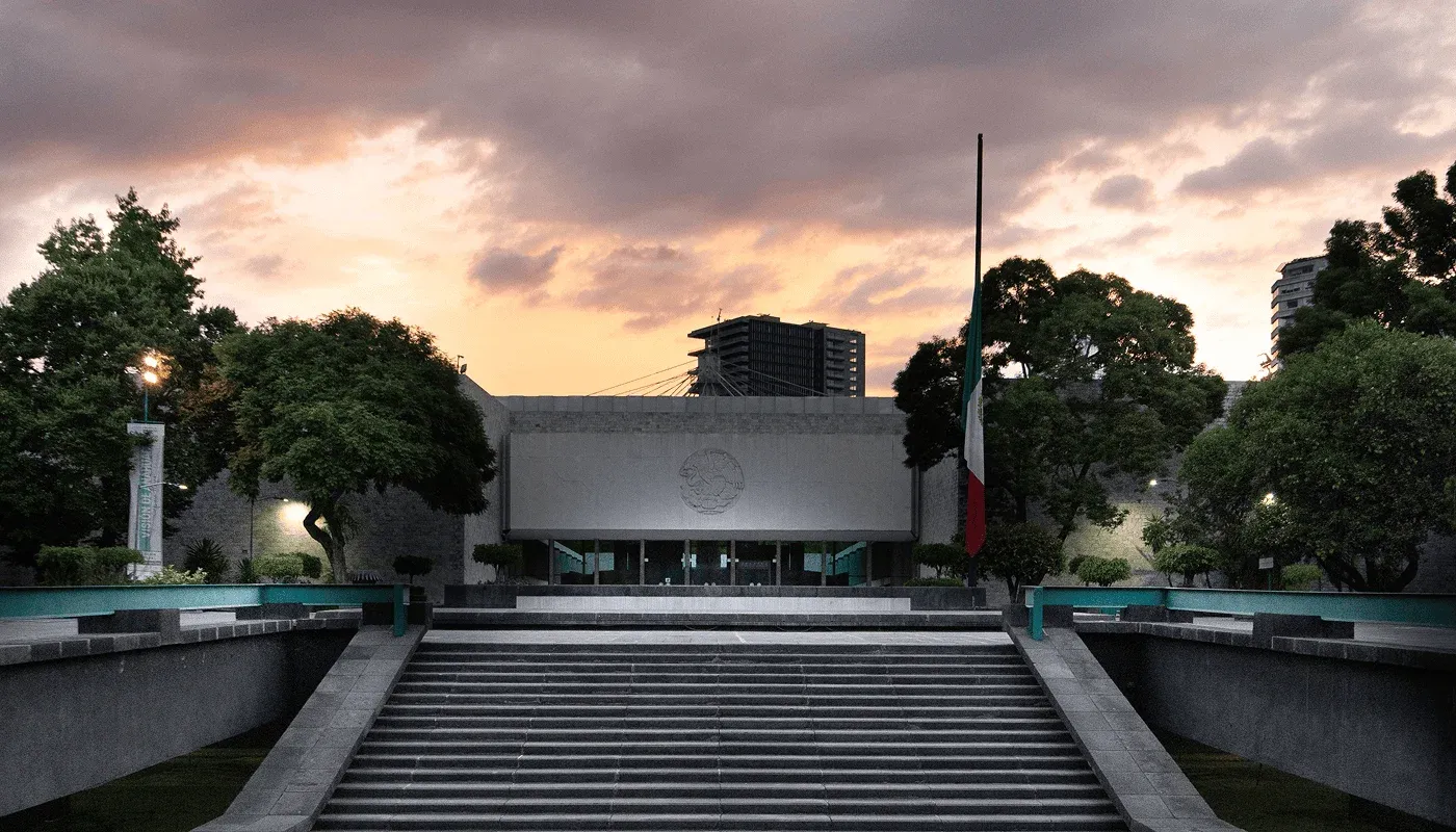 Main entrance of the Museo Nacional de Antropología in Mexico City