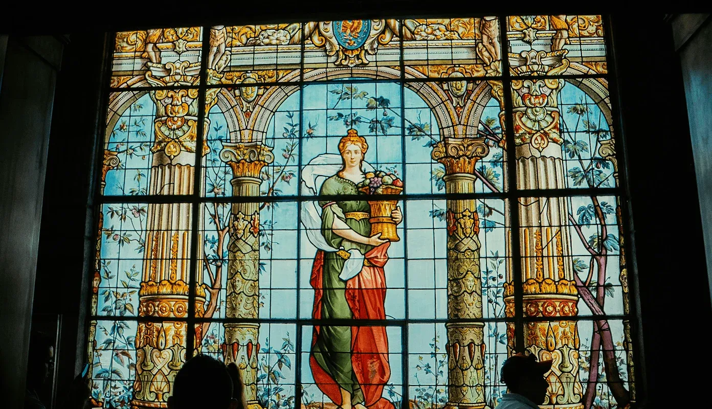 Historic stained glass of Chapultepec Castle