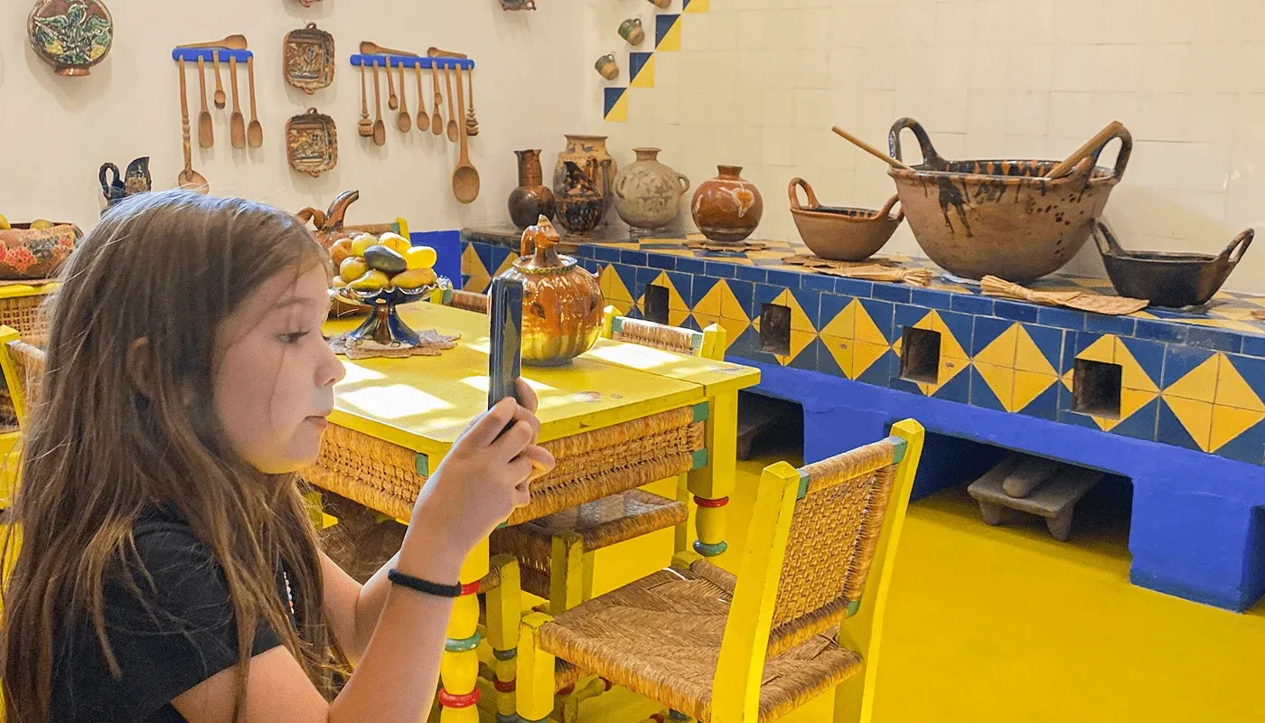 Traditional Mexican kitchen of the Frida Kahlo Museum