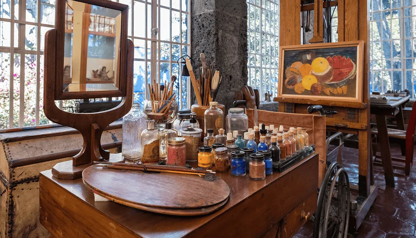 The art studio of the Frida Kahlo Museum