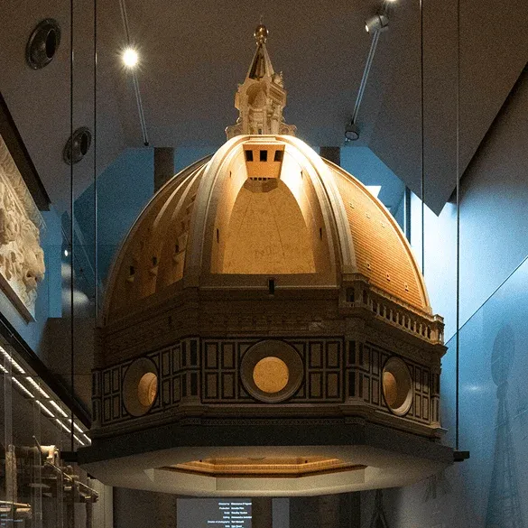 Model of Florence Cathedral dome at Opera del Duomo Museum