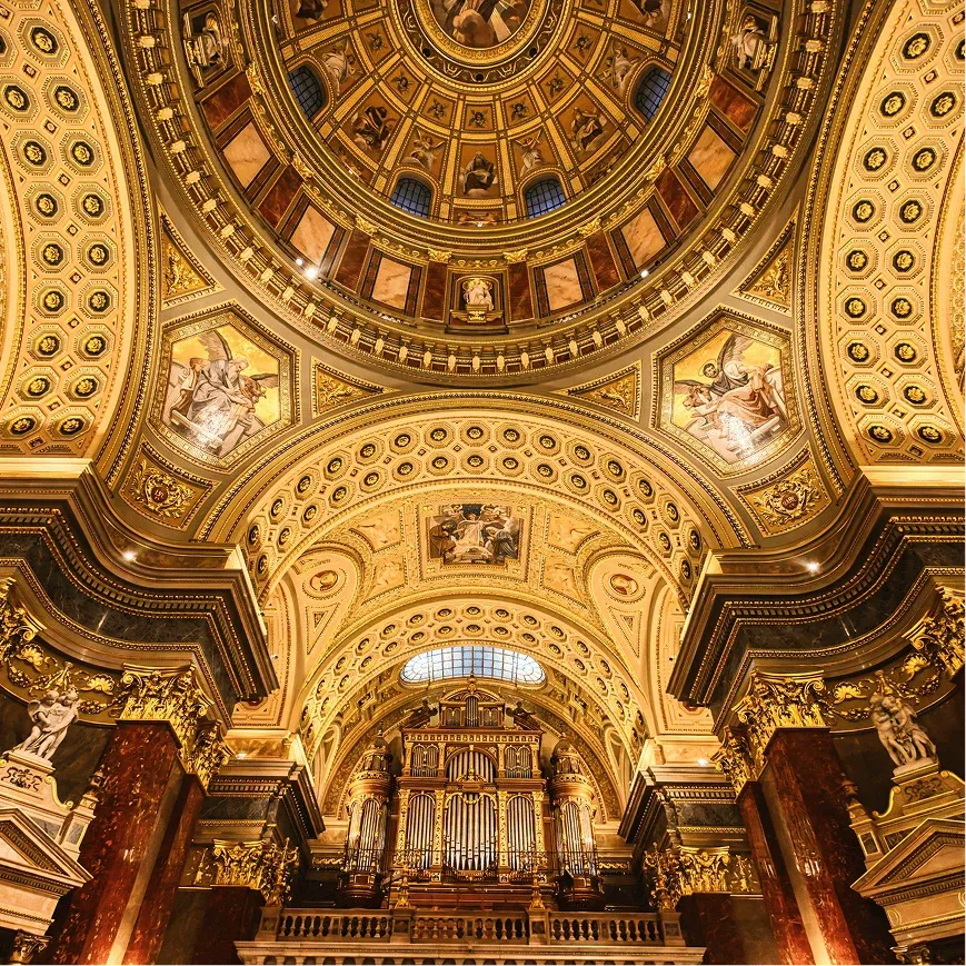 Interior dome of Saint Stephen’s Basilica