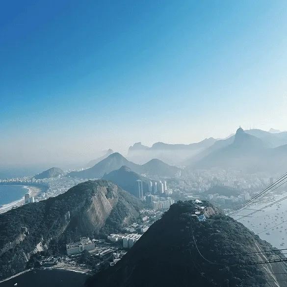 Teleférico del Pan de Azúcar sobre la Bahía de Botafogo
