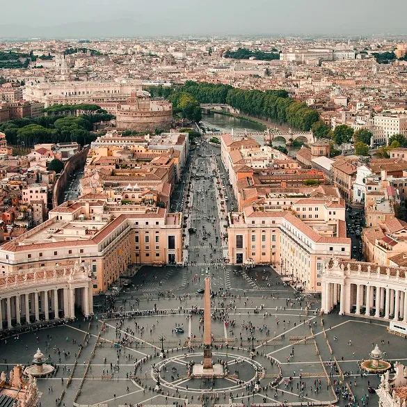 Panoramic View of St. Peter’s Square from Above