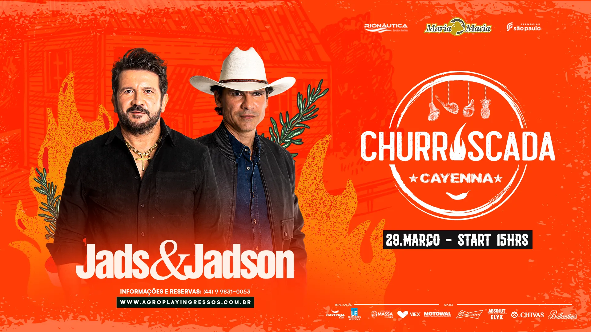 Churrascada Cayenna com Jads e Jadson em Campo Mourão