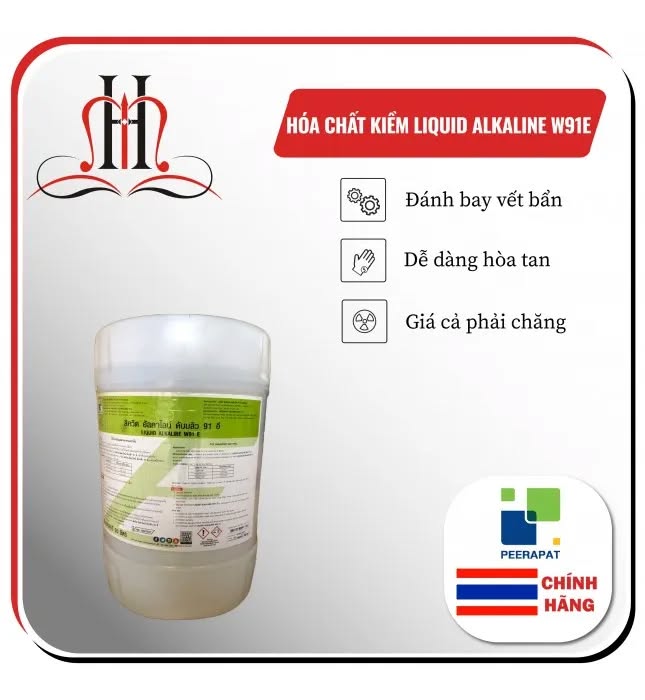 💧LIQUID ALKALINE W91E – SẠCH BẨN CỨNG ĐẦU, GIỮ VẢI NHƯ MỚI!