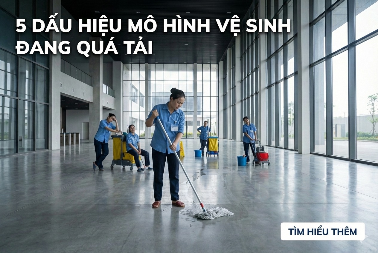 5 DẤU HIỆU CHO THẤY MÔ HÌNH VỆ SINH HIỆN TẠI ĐANG QUÁ TẢI.
