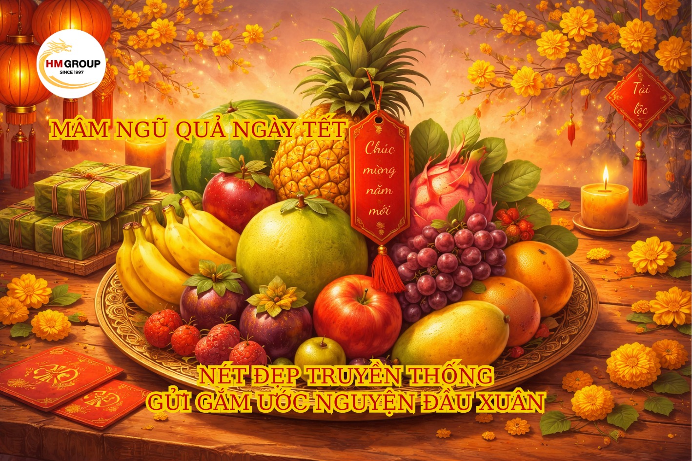 🌸 MÂM NGŨ QUẢ NGÀY TẾT – NÉT ĐẸP TRUYỀN THỐNG GỬI GẮM ƯỚC NGUYỆN ĐẦU XUÂN 🌸