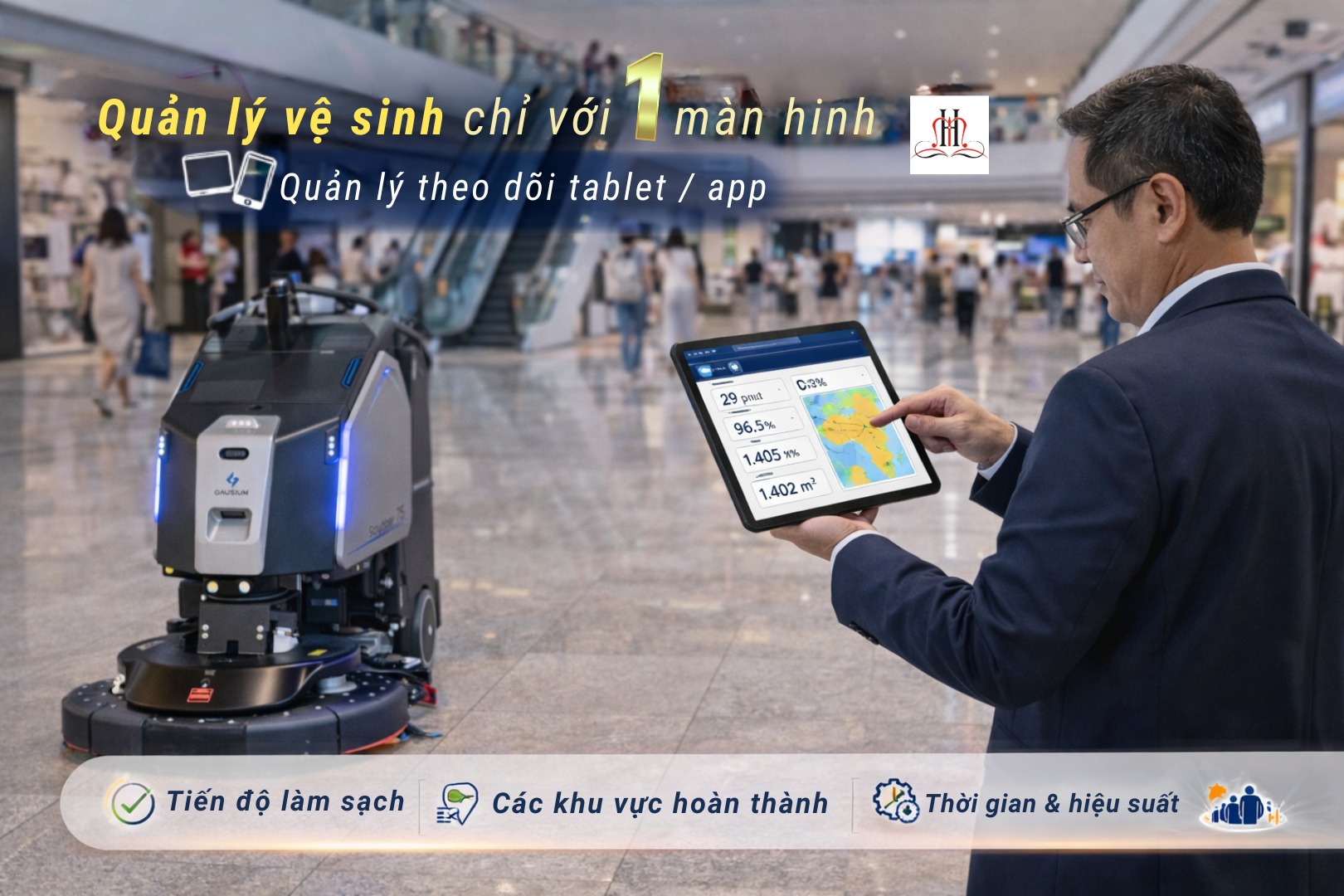 [QUẢN LÝ VỆ SINH CHỈ VỚI 1 MÀN HÌNH] 📱📊