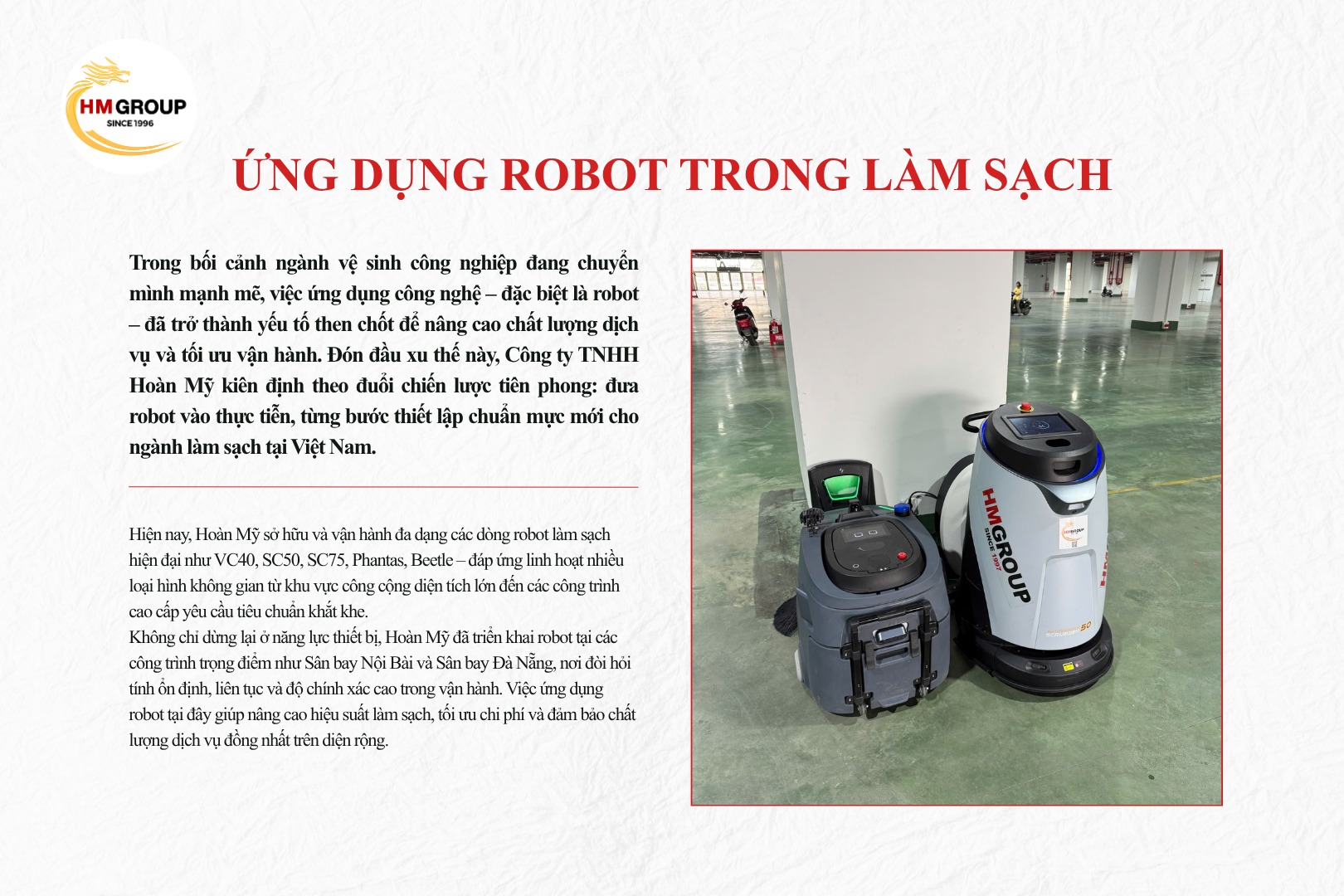 ỨNG DỤNG ROBOT TRONG LÀM SẠCH – CHIẾN LƯỢC DẪN ĐẦU CỦA HOÀN MỸ 🤖🚀