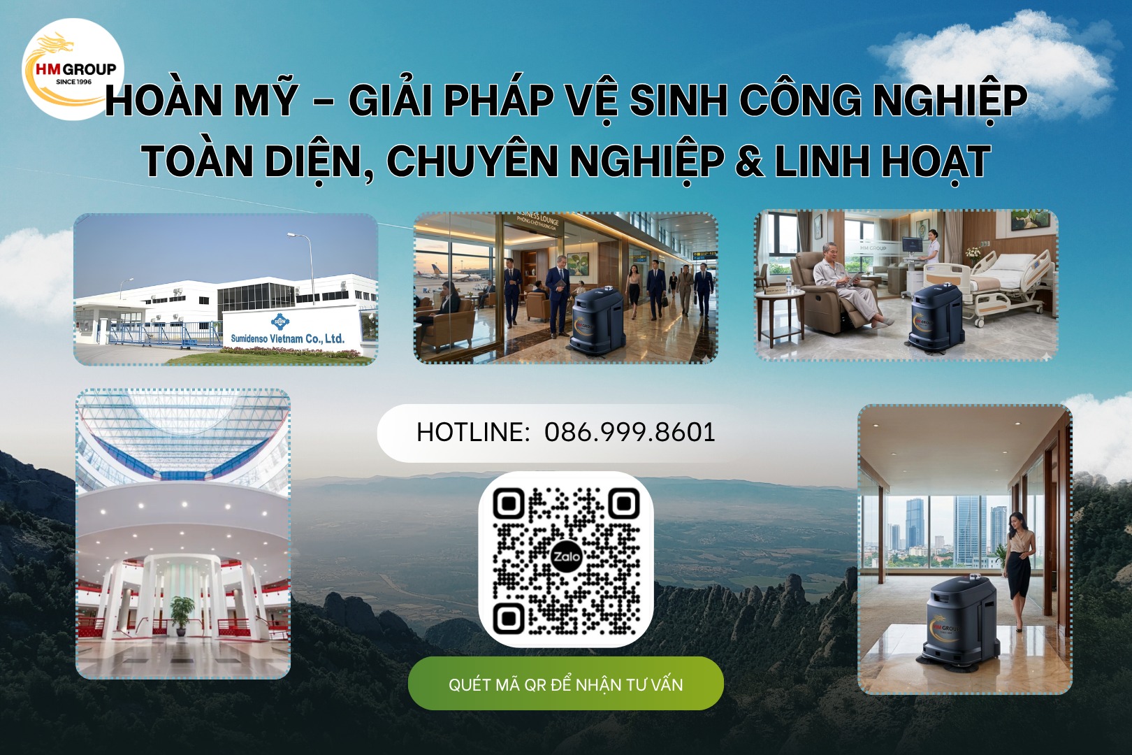 HOÀN MỸ – GIẢI PHÁP VỆ SINH CÔNG NGHIỆP TOÀN DIỆN, CHUYÊN NGHIỆP & LINH HOẠT ✨