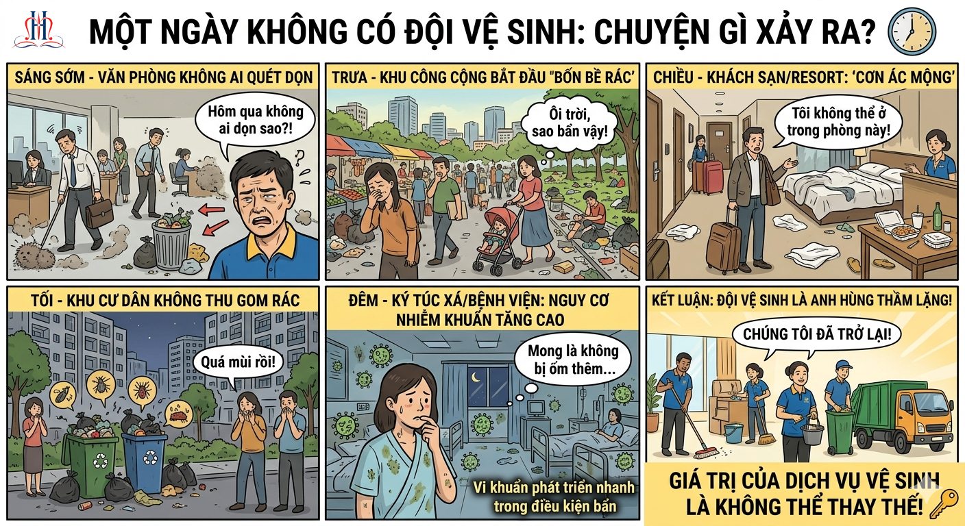 [HÃY THỬ TƯỞNG TƯỢNG MỘT NGÀY KHÔNG CÓ ĐỘI VỆ SINH… 😶]