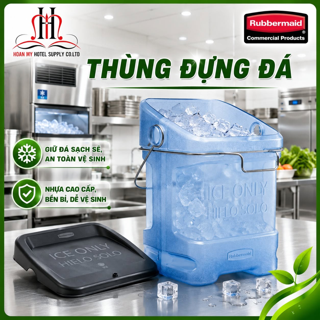 🎉 KHUYẾN MẠI XẢ KHO – THÙNG ĐỰNG ĐÁ RUBBERMAID CHÍNH HÃNG 🎉