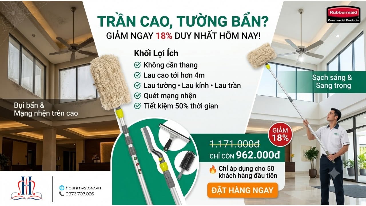 💡 TRẦN CAO, TƯỜNG BẨN KHÔNG CÒN LÀ ÁC MỘNG – GIẢM NGAY 18% DUY NHẤT HÔM NAY! 🔥