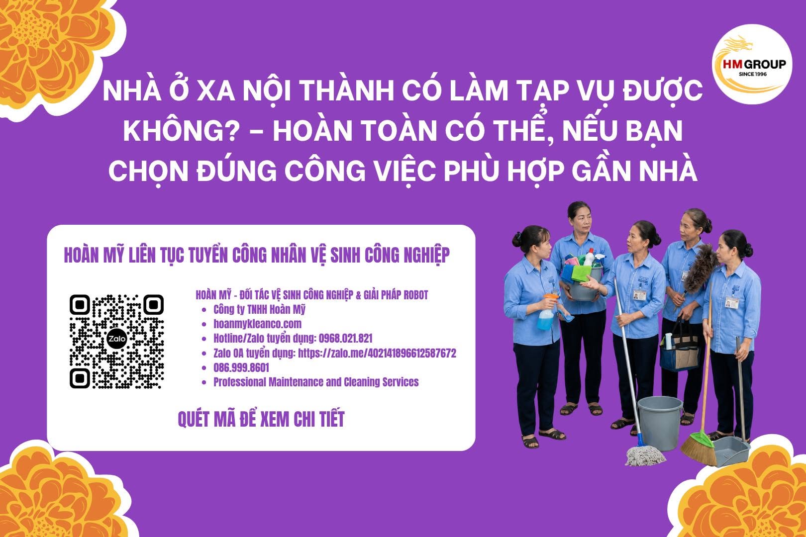 ✨ NHÀ Ở XA NỘI THÀNH CÓ LÀM TẠP VỤ ĐƯỢC KHÔNG? – HOÀN TOÀN CÓ THỂ, NẾU BẠN CHỌN ĐÚNG CÔNG VIỆC PHÙ HỢP GẦN NHÀ ✨
