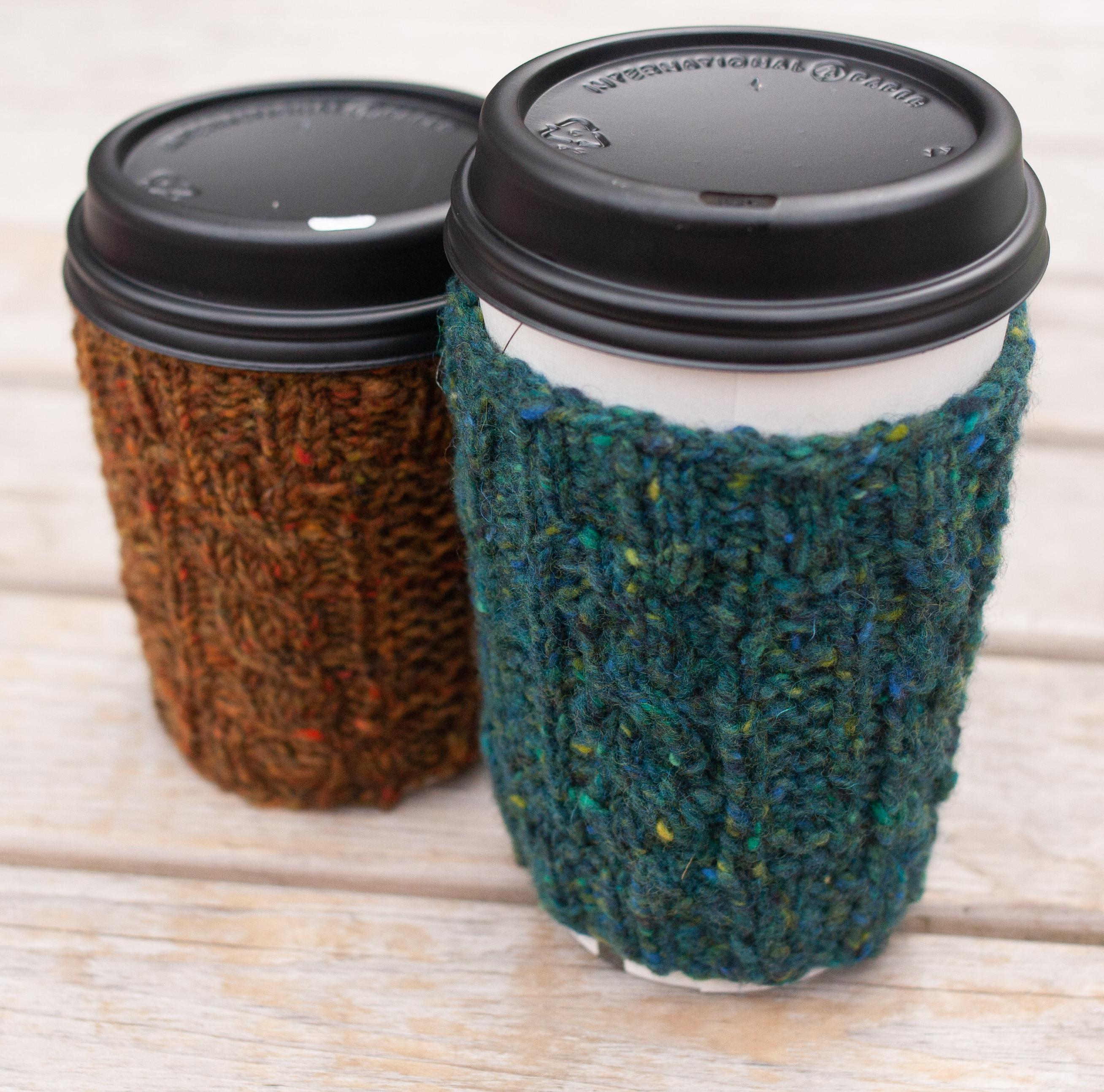 Main Street coffee cozy pattern