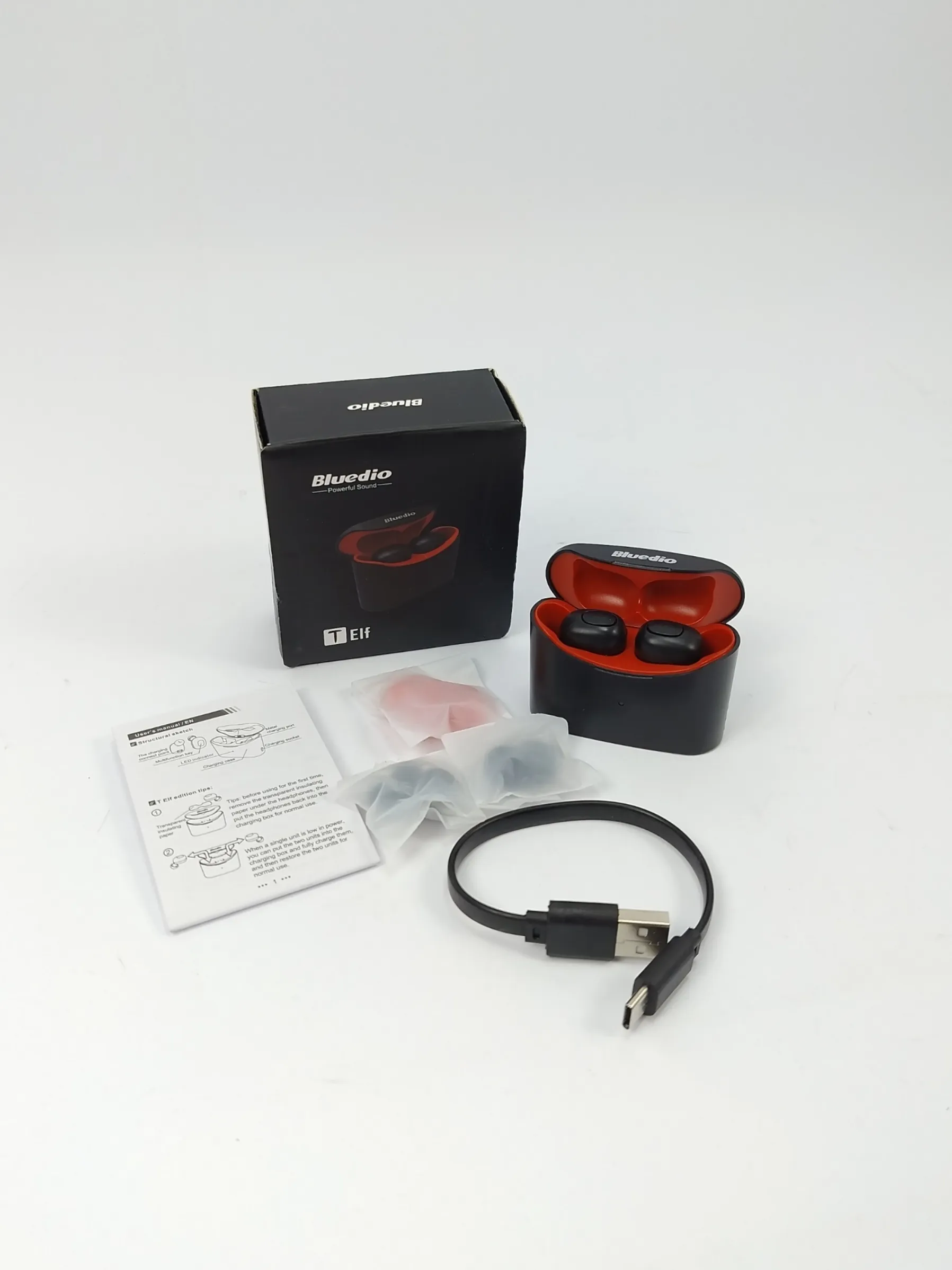 Bluedio T-elf TWS Earbuds Sort/Rød