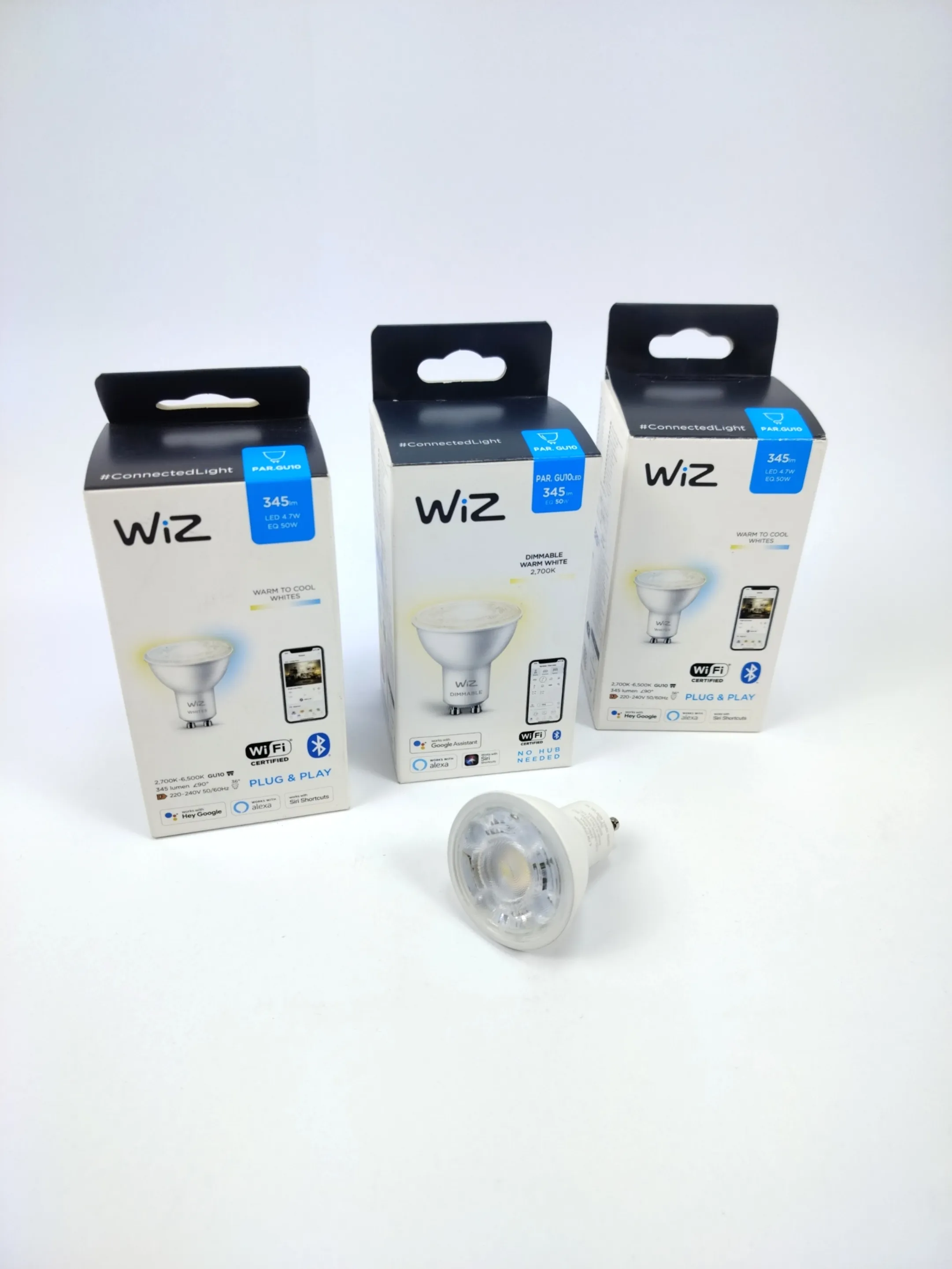 3 stk. Wiz GU10 LED pærer