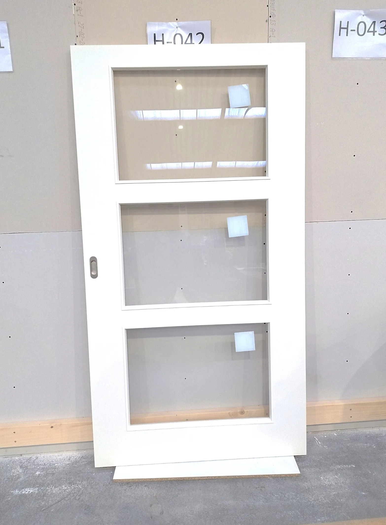 Glas skydedør Swedoor med hærdet glas