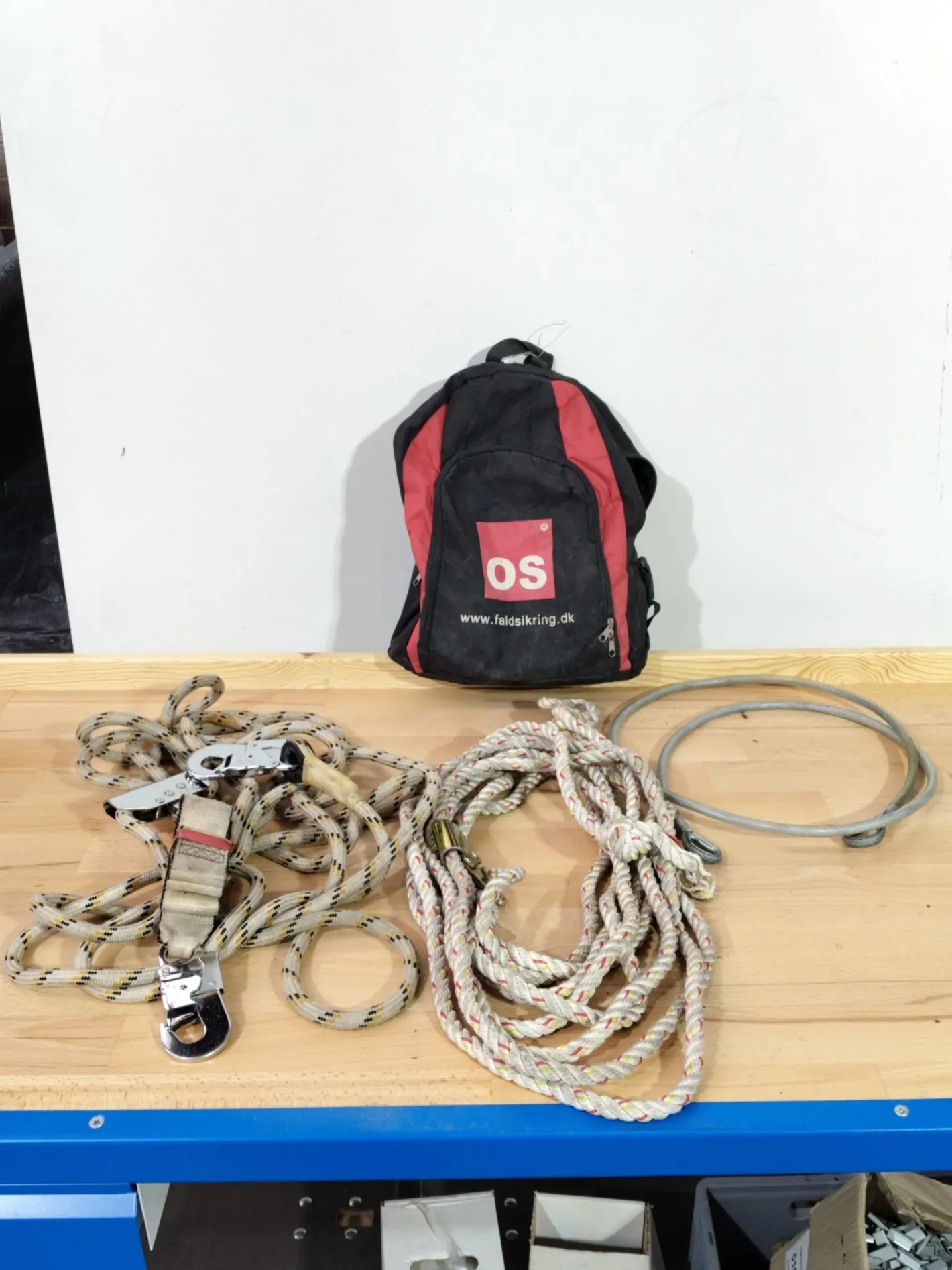 Faldsikringsudstyr m. liner & wire