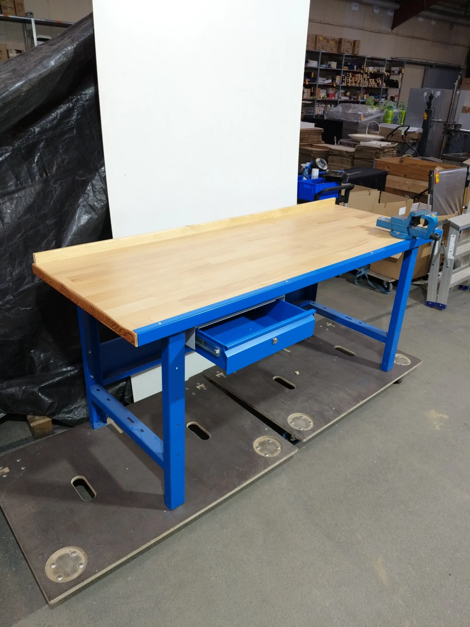 Arbejdsbord m. skuffe 200x77cm