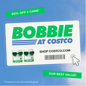 best value ever-20% off two cans from Bobbie