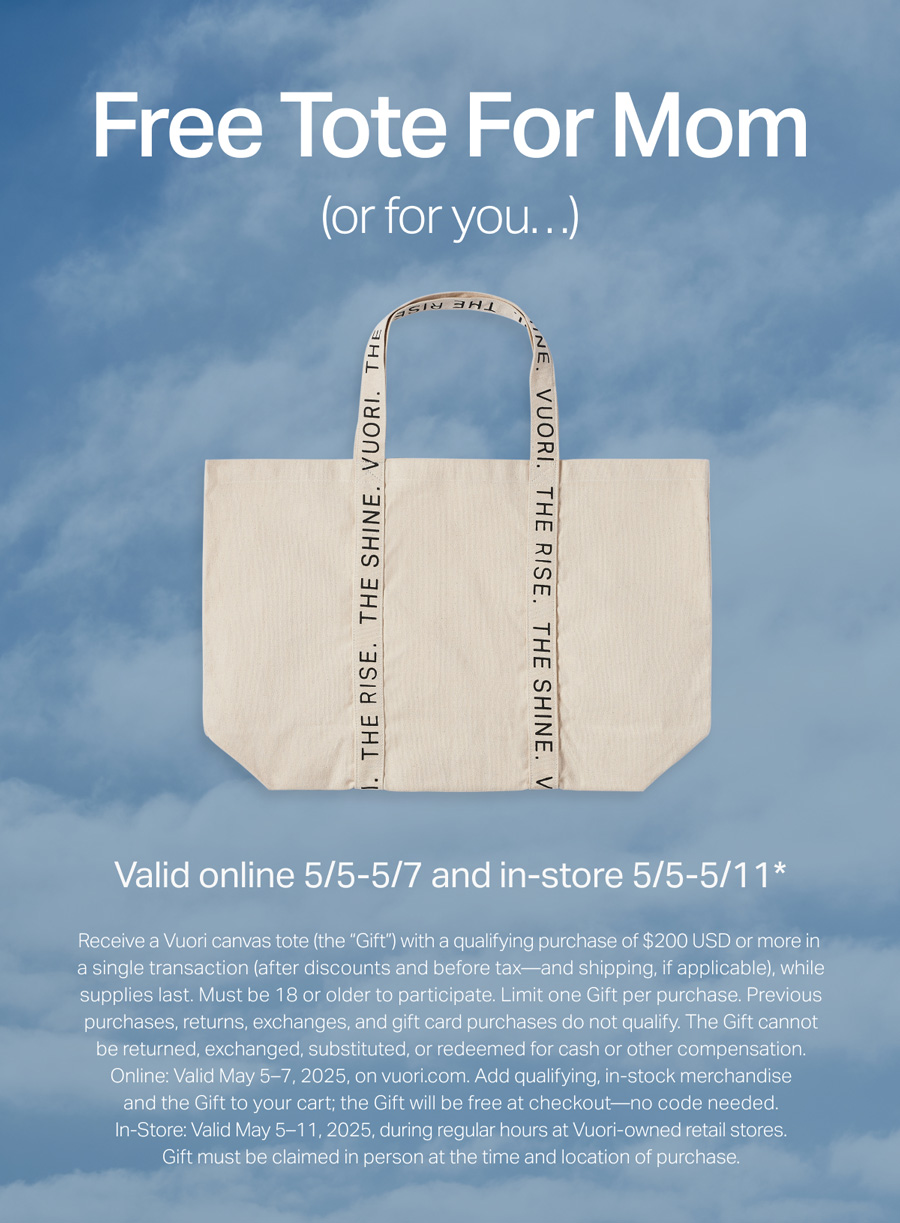 Vuori: For a limited time only, from Vuori