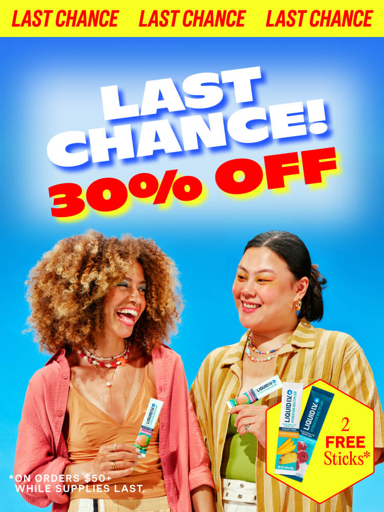biggest summer sale. Use code 4JULY25 from Liquid I.V.
