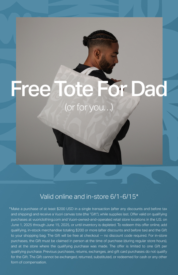 Vuori: This one's on us. Get from Vuori