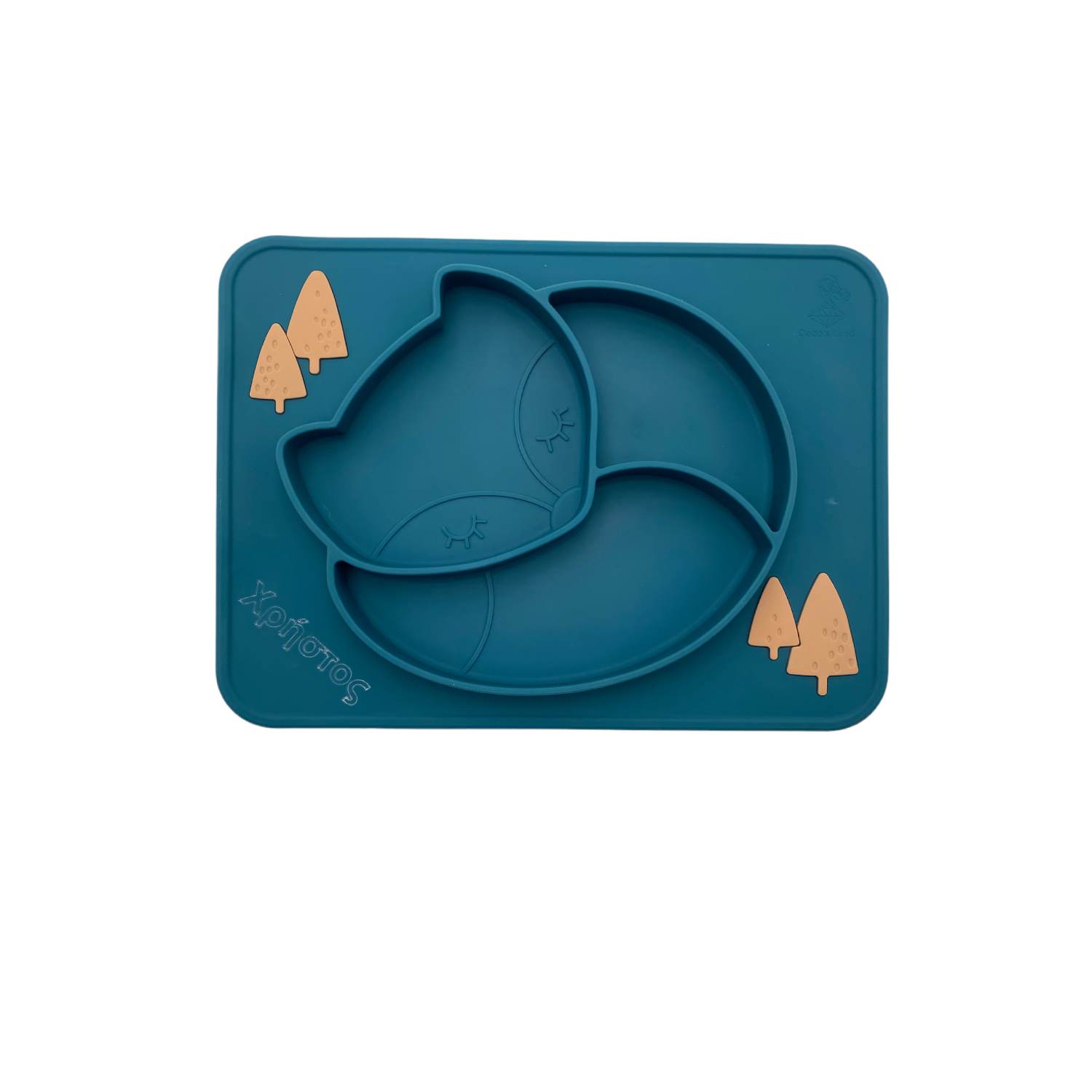 Felix The Fox – blue – Αντιολισθητικό πιάτο με χωρίσματα