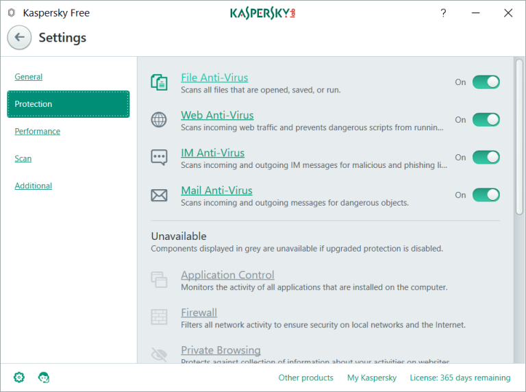卡巴斯基免费电脑防护软件Kaspersky Free开放下载 2