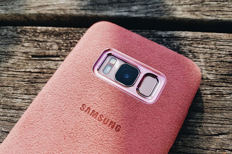 Galaxy S8瑰蜜粉+ALCANTARA意大利麂皮背盖(背面)
