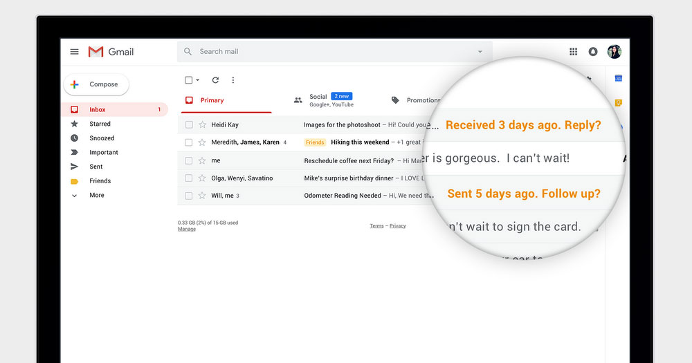 Read more about the article Gmail启用”Nudge“功能提醒使用者回复电邮