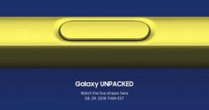 Read more about the article Samsung Galaxy Note 9 将于8月9日亮相