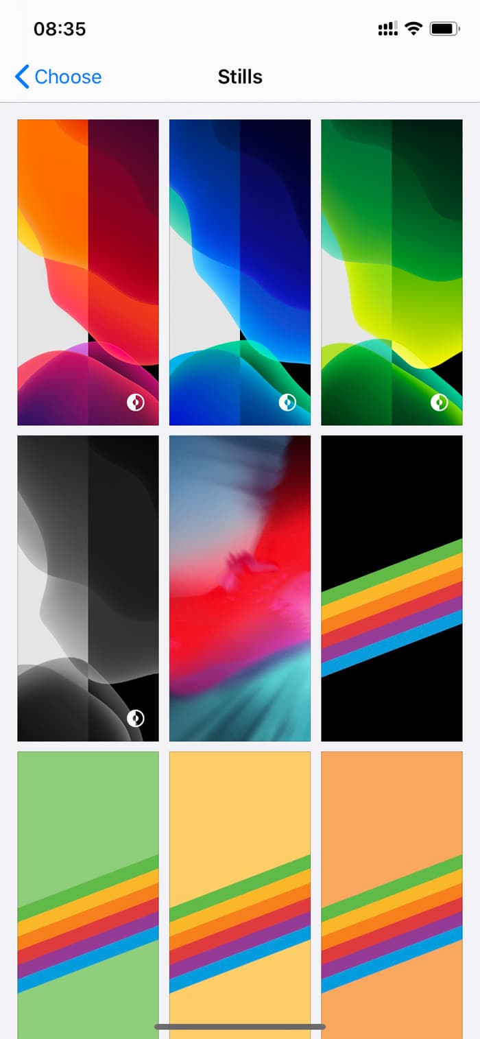 iOS 13 系统自带墙纸也支持深色模式
