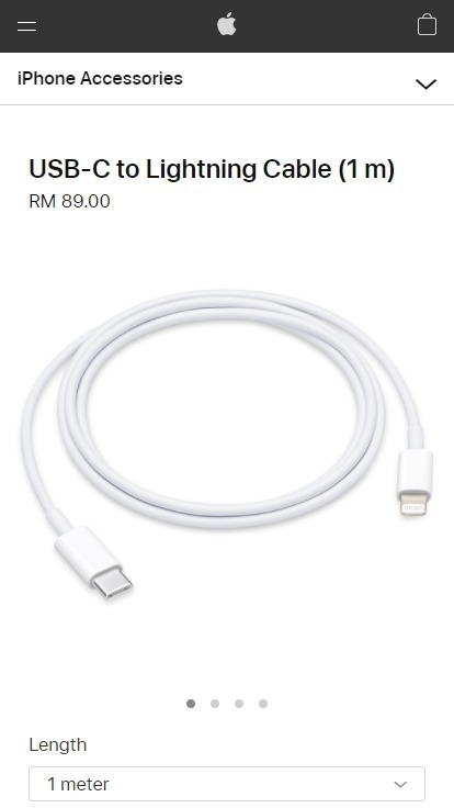 Apple USB Type-C to Lightning 数据线