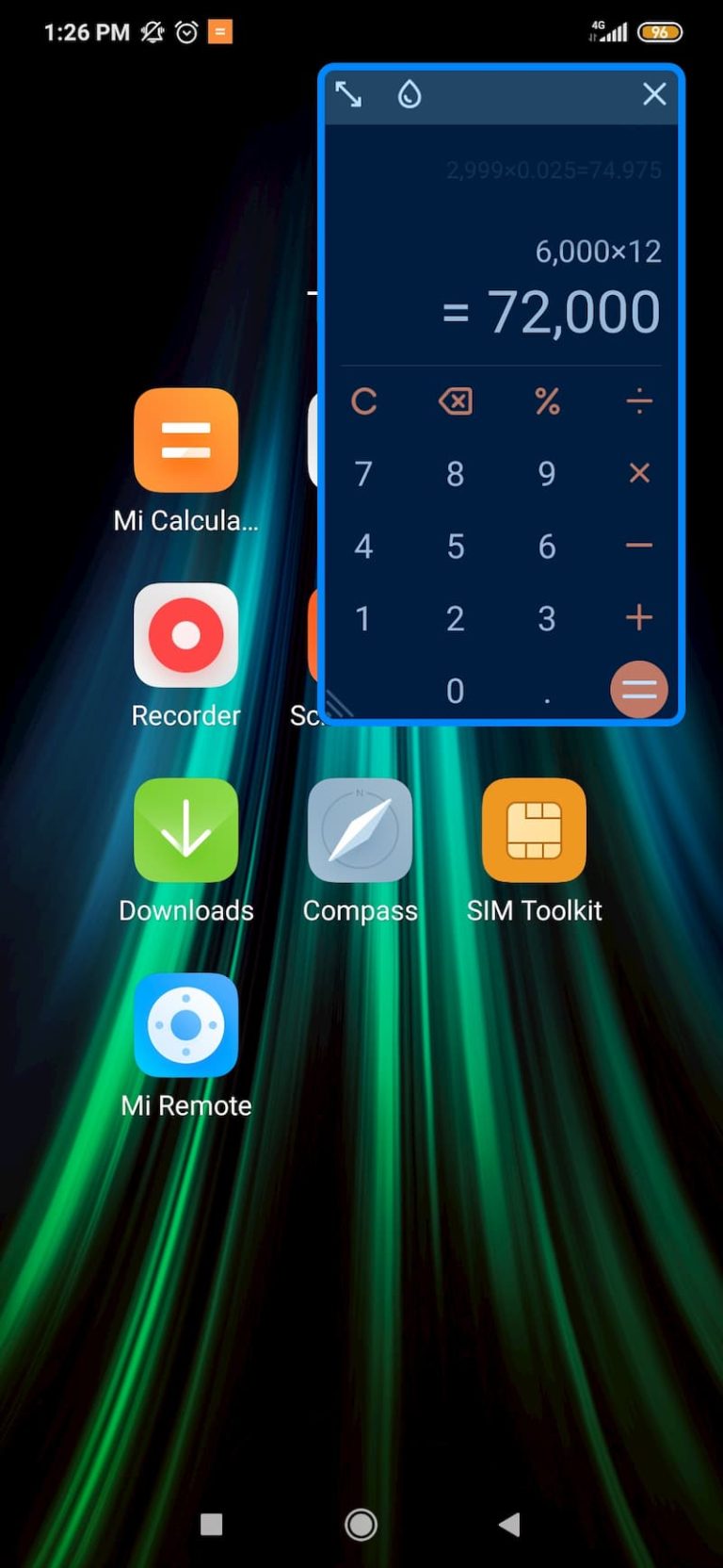 MIUI 悬浮计算机调整大小