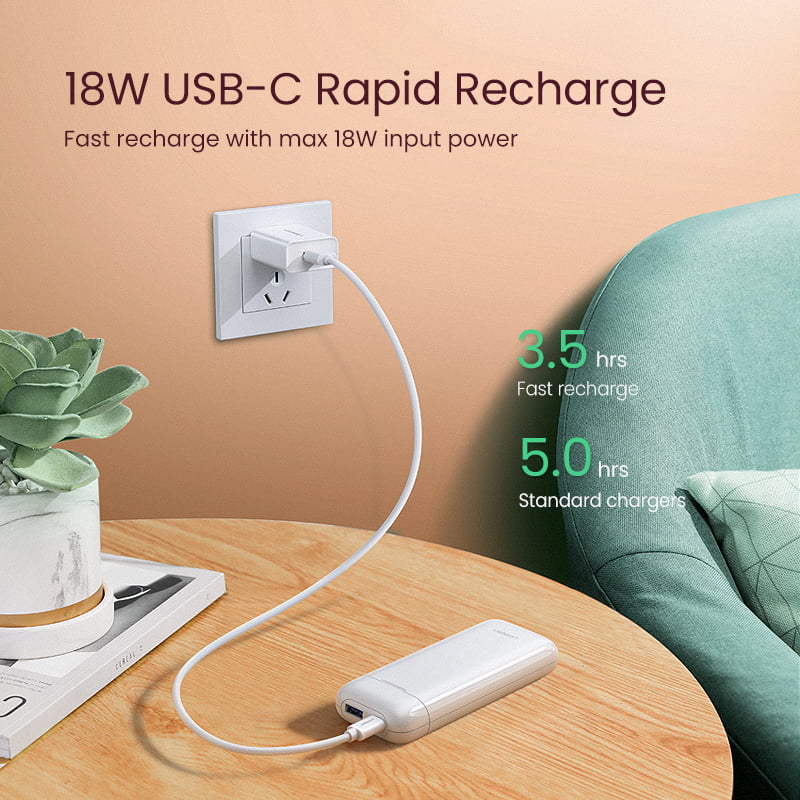 UGREEN 10000mAh 双向快充移动电源