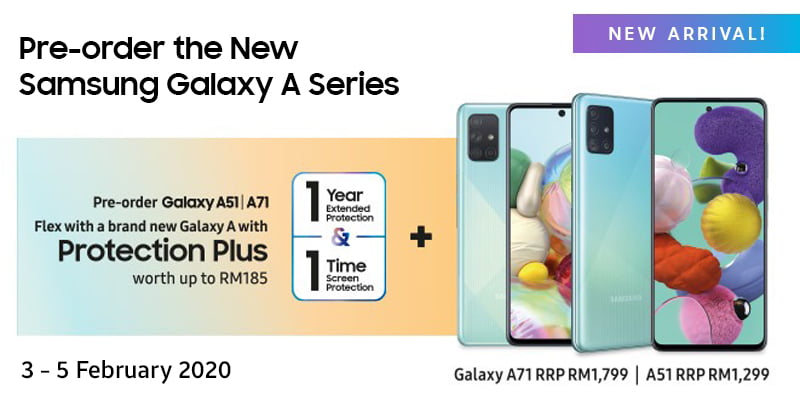 Read more about the article Samsung Galaxy A71 及 A51 定 2 月 3 日开放预购，定价 RM1299 起