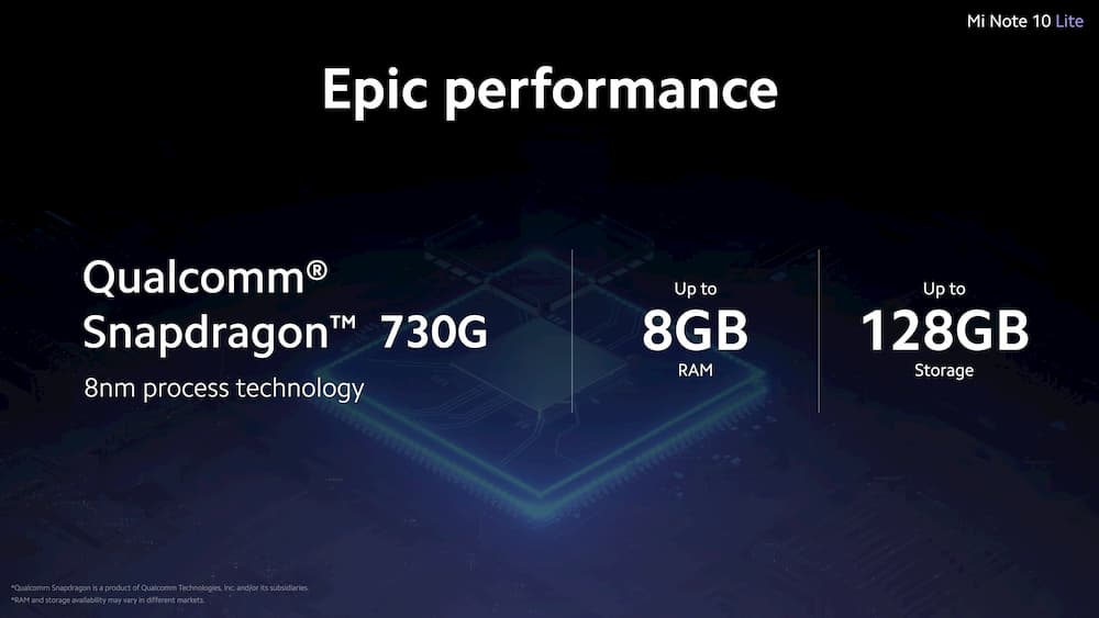 小米 Note 10 Lite 处理器规格