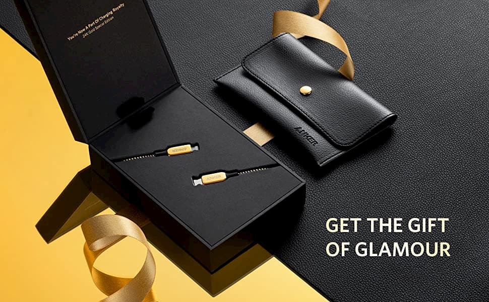Anker Special Edition 24K Gold Powerline+ III USB C to Lightning Cable