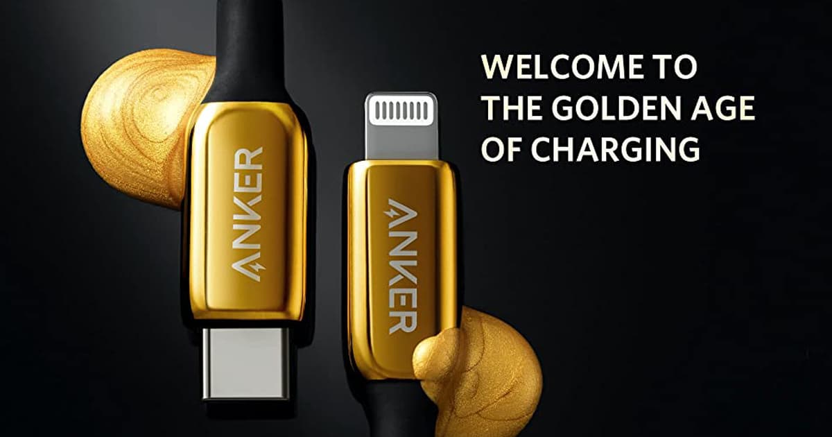 Read more about the article 极度奢华!Anker 推出 24K 镀金 Apple 快充数据线:售价 99 美元,提供终生保修!