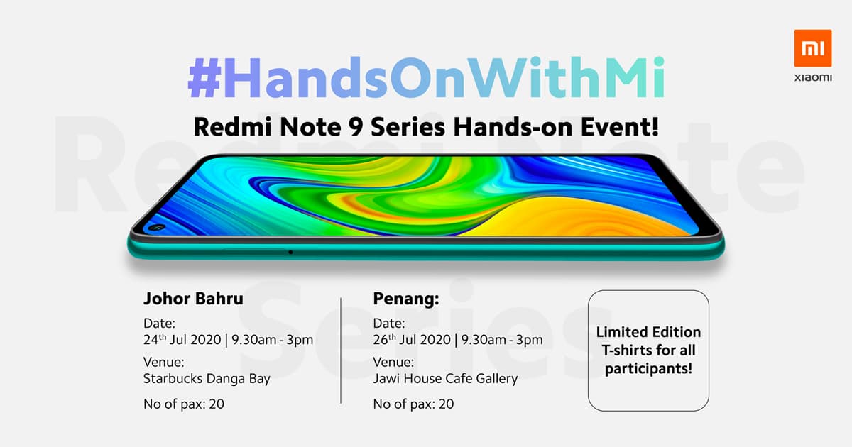 Read more about the article Xiaomi #HandsOnWithMi 活动，邀请米粉现场体验 Redmi Note 9 系列手机