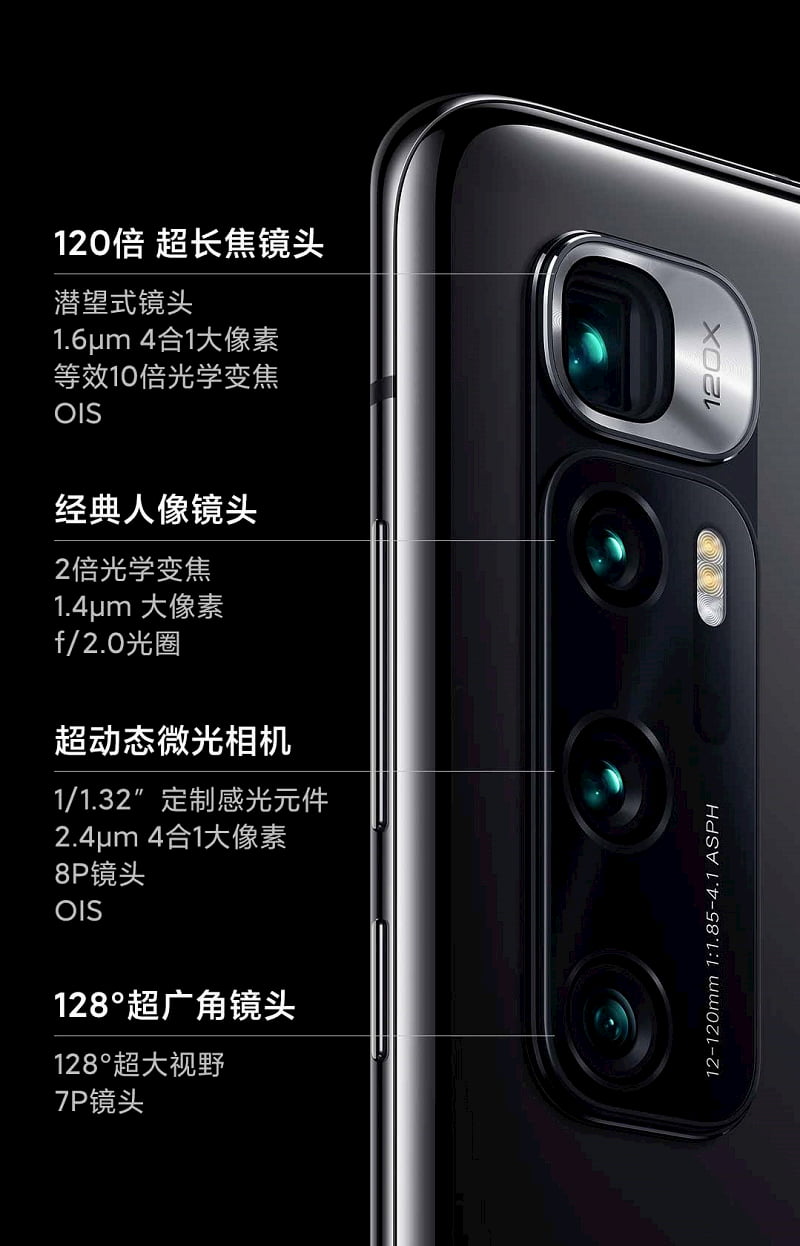 小米 10 至尊纪念版相机规格·