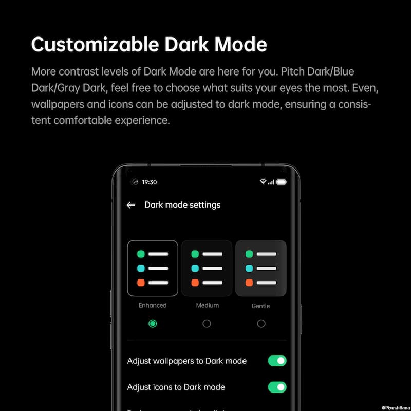 ColorOS 11 多级暗色模式